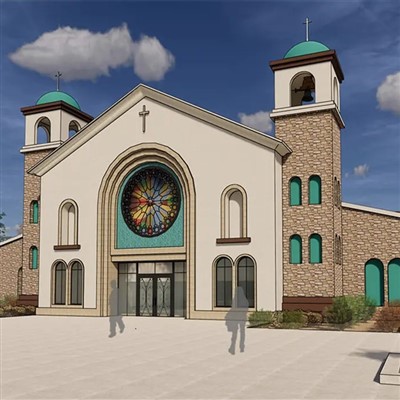 Église de construction de la structure en acier